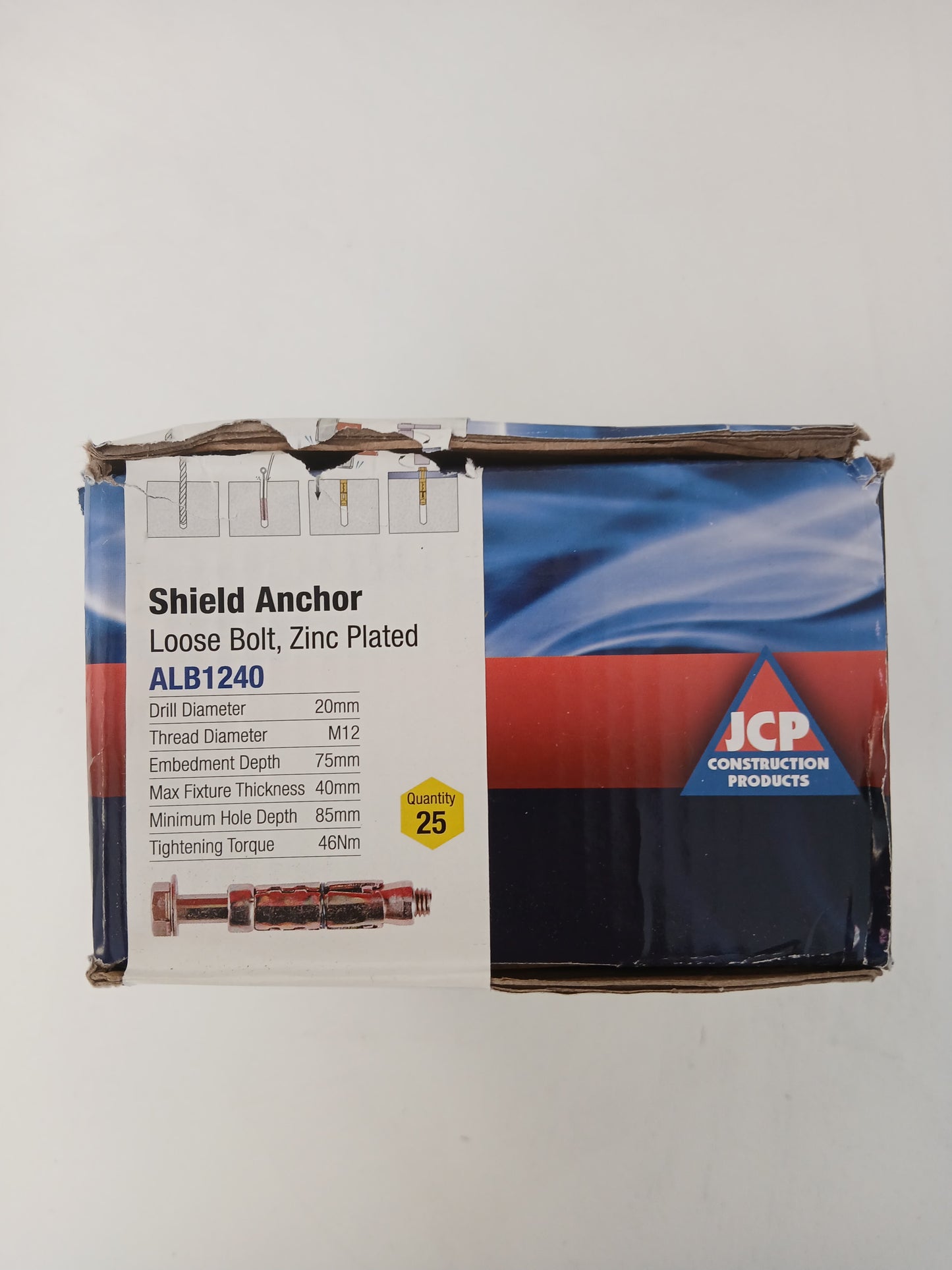 JCP Loose Bolt Shield Anchor 115mm (Pack of 25)