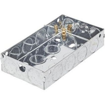 Norslo 2 Gang Switch and Socket Box 25mm