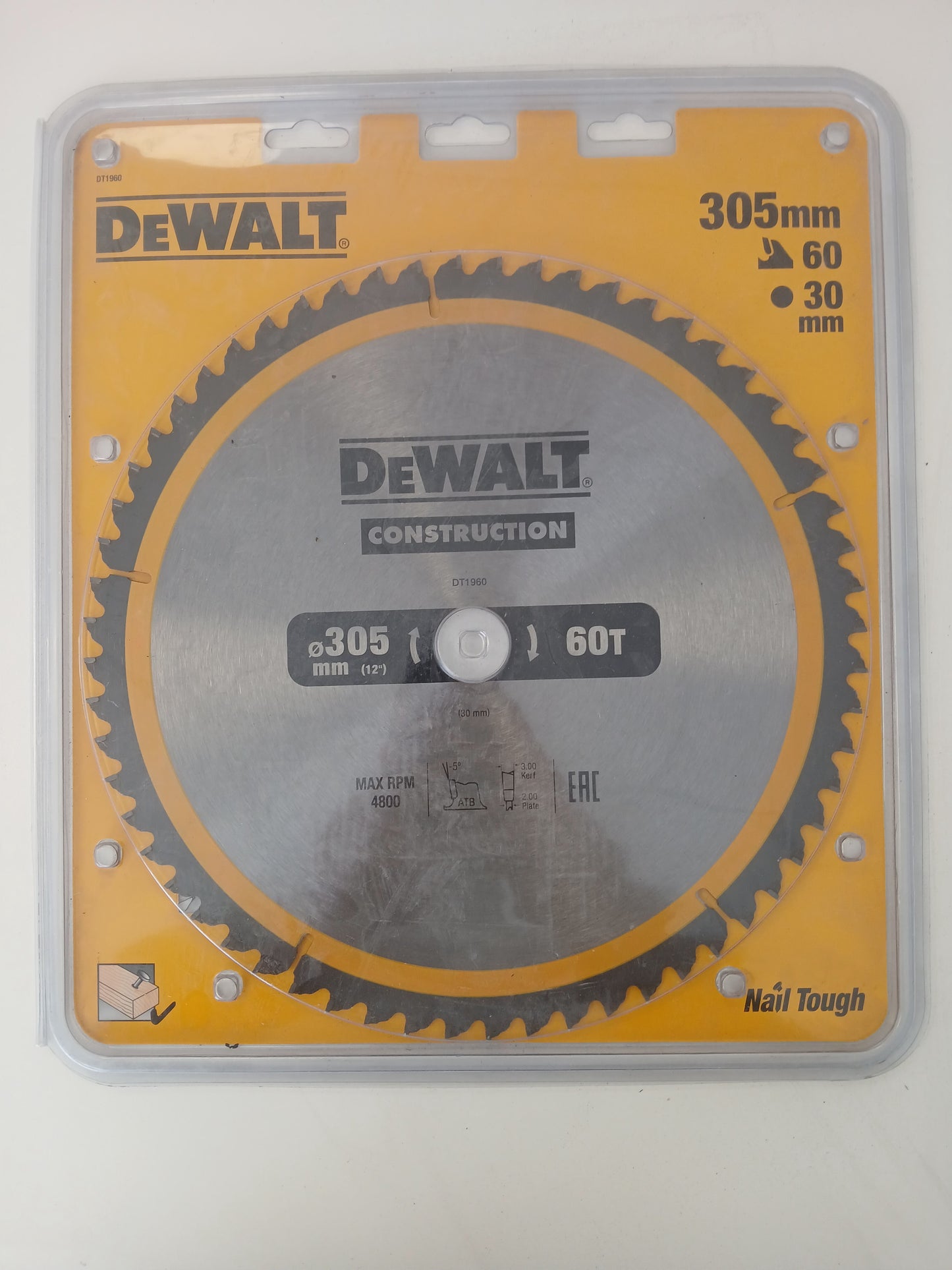 DeWalt CONSTRUCTION Circular Saw Blade 305mm x 60T