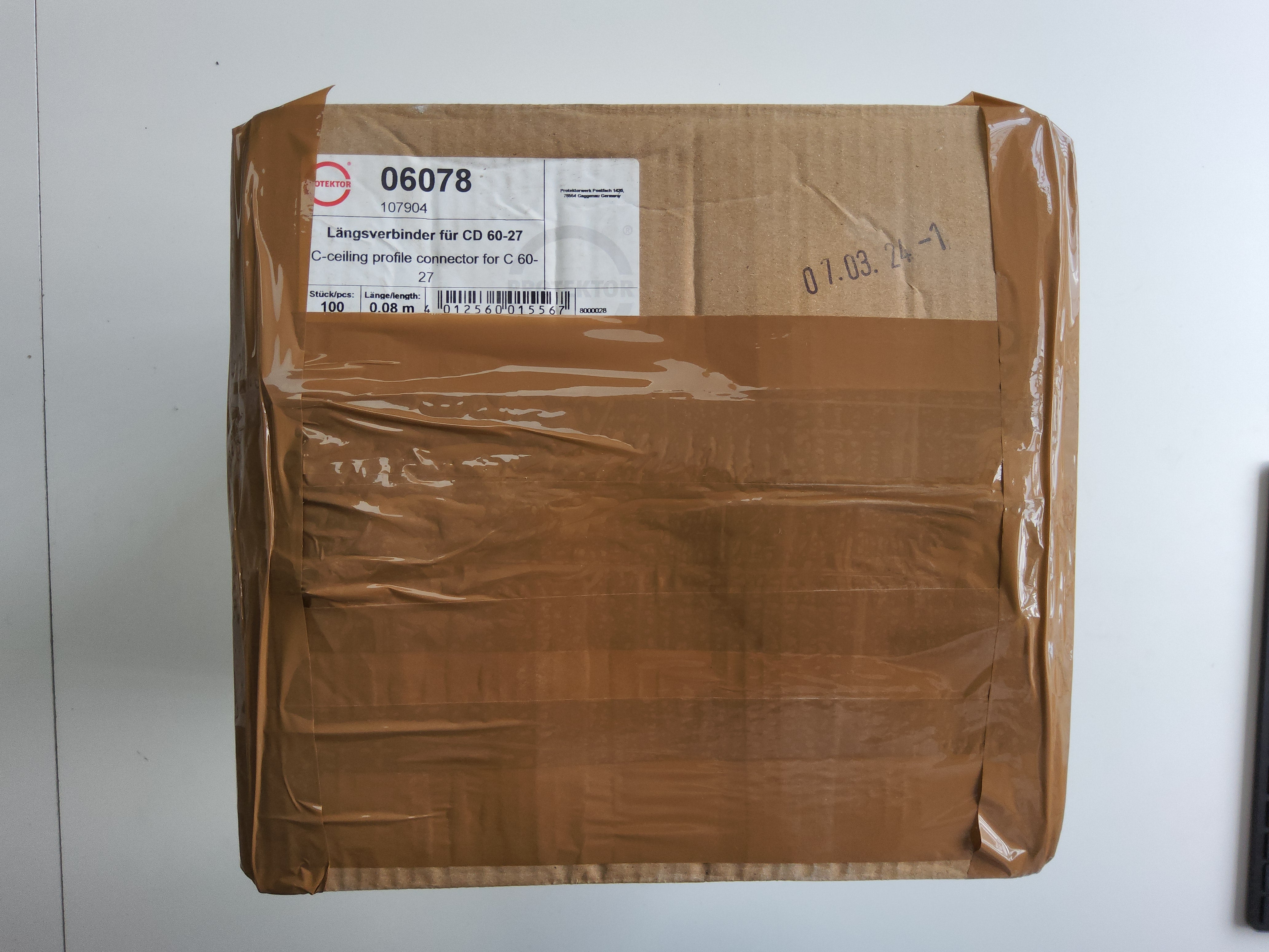Protektor Longitudinal Connector for CD 60-27 80mm (Pack of 100 ...