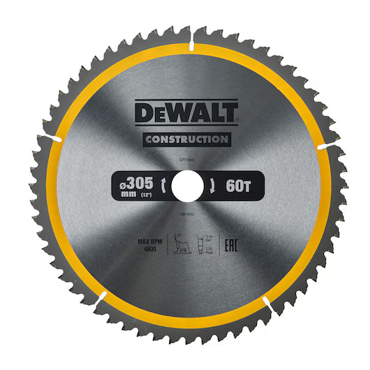 DeWalt CONSTRUCTION Circular Saw Blade 305mm x 60T
